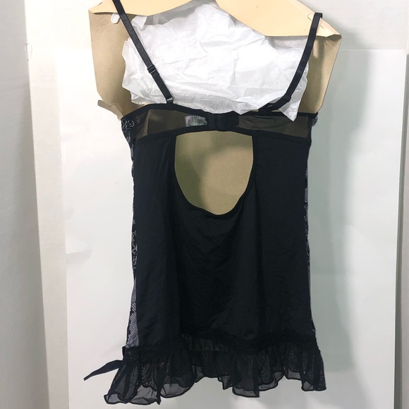 NWOT Adore Me Etelka Women’s Intimate Sleepwear Lingerie Black Lace Size Small - Picture 13 of 14